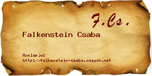 Falkenstein Csaba névjegykártya